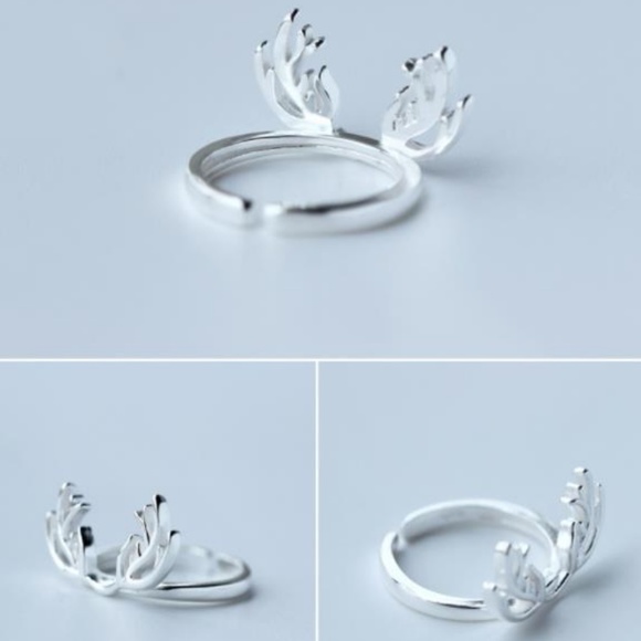 NEW sterling silver adjustable reindeer ring - Picture 4 of 4